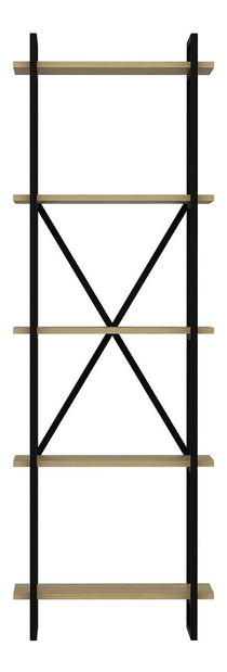 Regál Ladepe 1 (dub + čierna) 