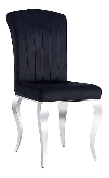 Jedálenská stolička Pria (čierna + chrómová)