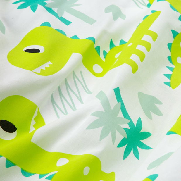 Lenjerie pat Kide 08 (verde) (1x 140x200 cm, 1x 70x80 cm) (1 buc)