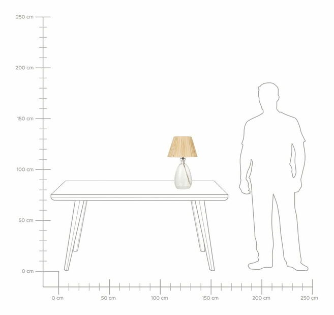 Stolná lampa Brynlee (prírodná)