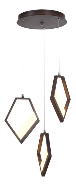 Függesztett lámpa Silvia (fémes barna)