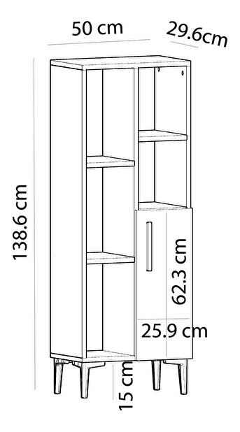 Raft Nobuti (alb + stejar zafir) 