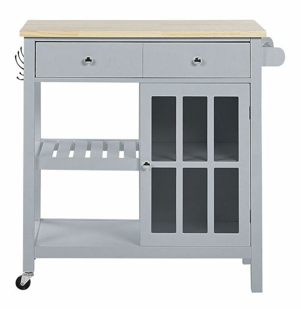 Servírovací vozík GONTO (sivá)