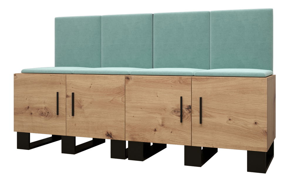 Set mobilier pentru hol Amanda 20 (Stejar artisan + verde)