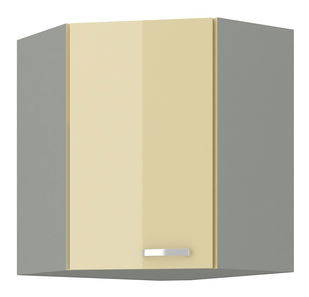 Dulap superior de bucătărie de colț Kelyn 58 x 58 GN 72 1F (Crem lucios + gri)