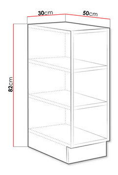 Dulap inferior bucătărie Vintageline 30 D OTW BB (alb) *resigilat