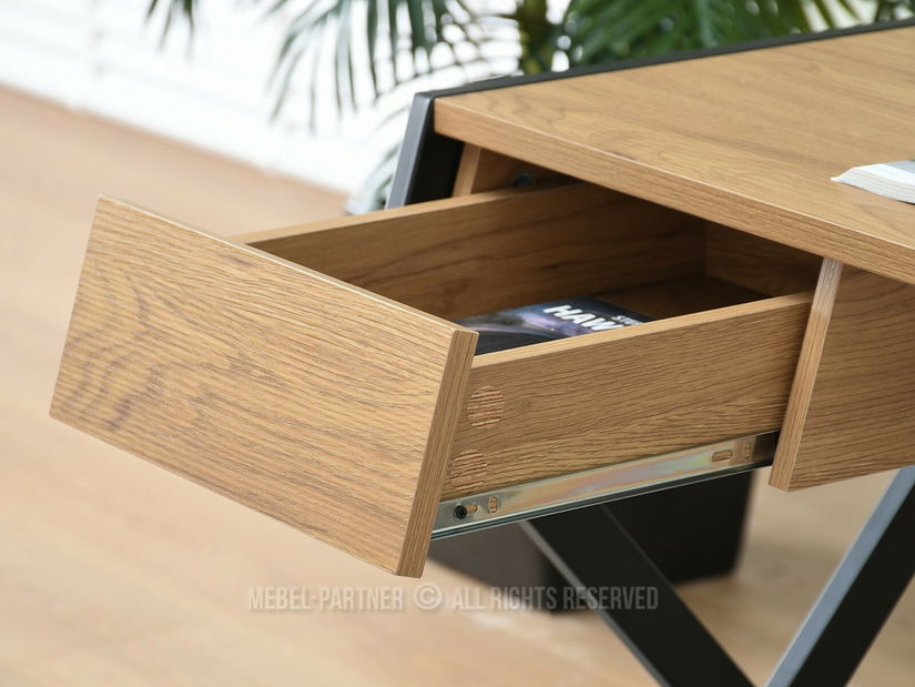 PC stolík Desiguo (dub + čierna)