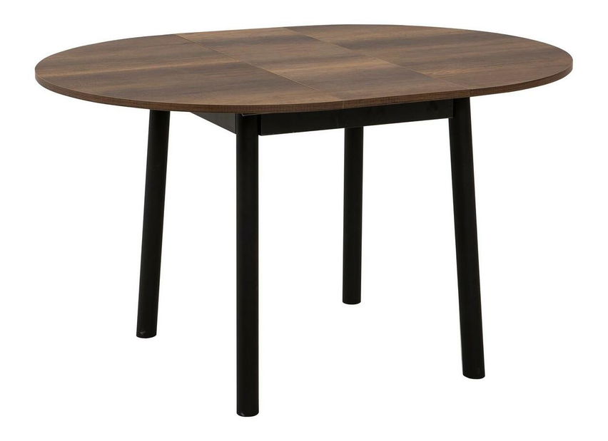 Set mobilier sufragerie Duvasa 6 (Nuc + negru) (pentru 2 persoane)