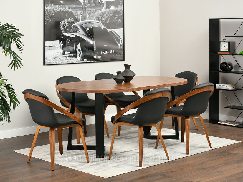 Stolička Lila K (čierna + orech)