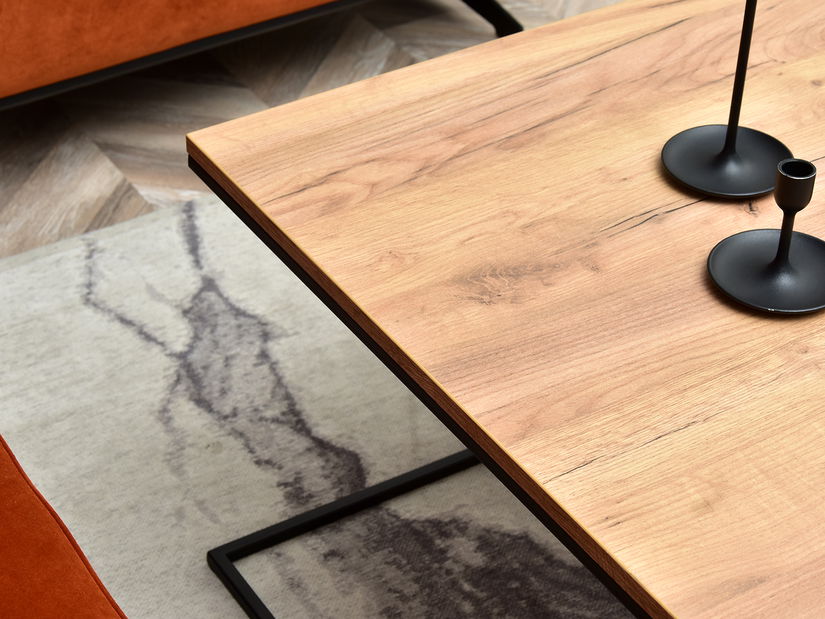 Konferenčný stolík Destapamos (zlatá + čierna)