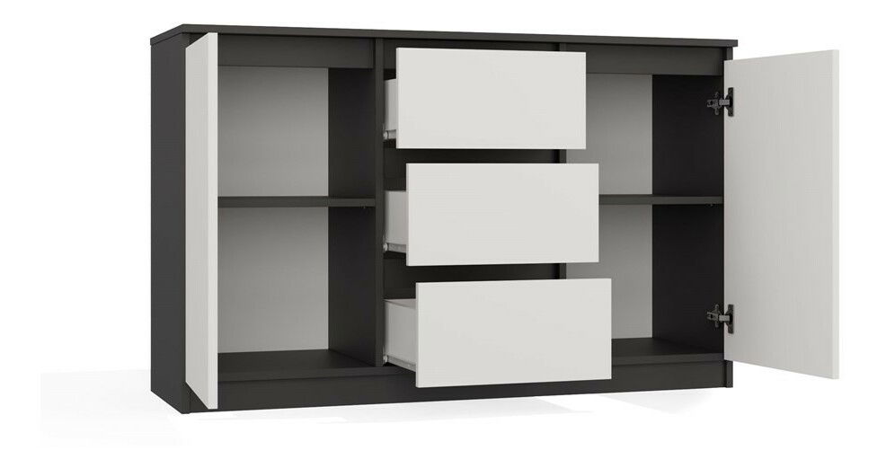 Komoda Musecalo 11 (antracit + biela)