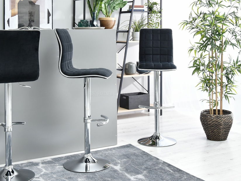 Stolička Hulk (čierna + chrómová)