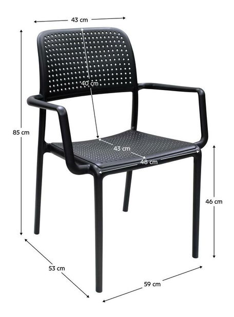 Blagovaonska stolica Tempo Kondela -Disco (crna) 