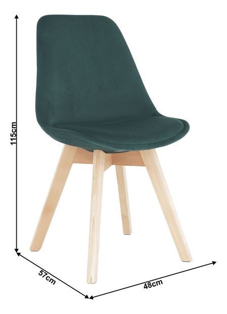 Scaun de sufragerie Blanche (emerald + fag)