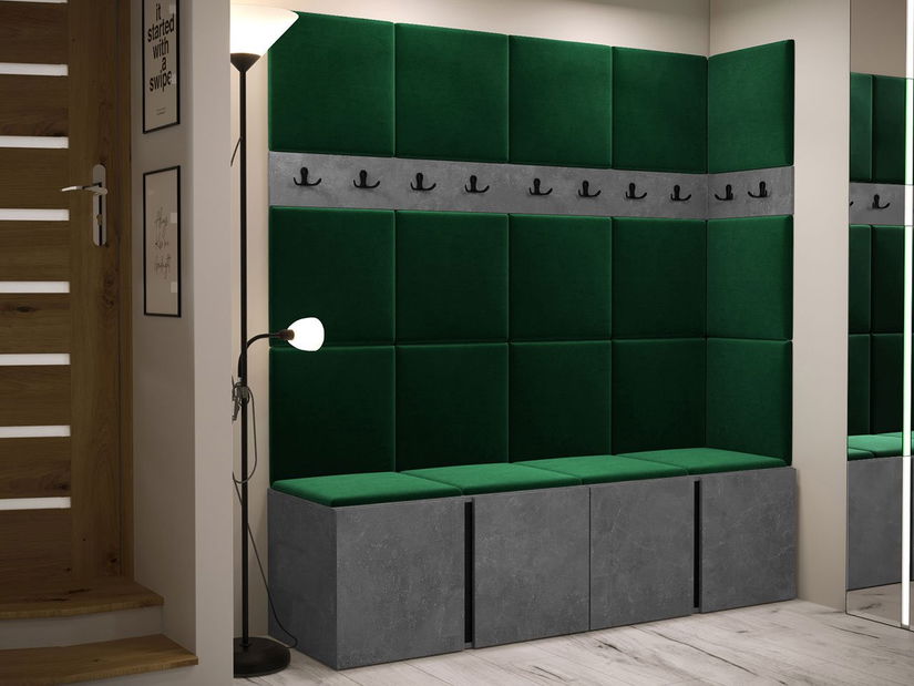 Mobilier hol Tovenaz II (stejar artisan + negru)