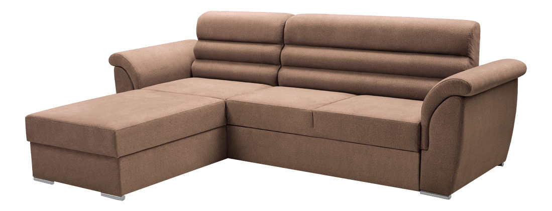 Rohová sedačka Foda (hnedá) (L)