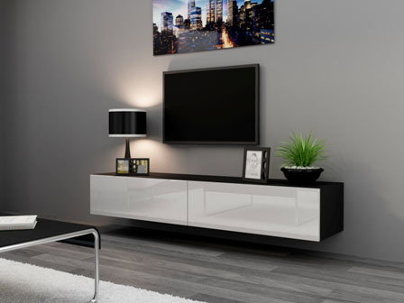 TV stolík Vuena (biela + čierna)