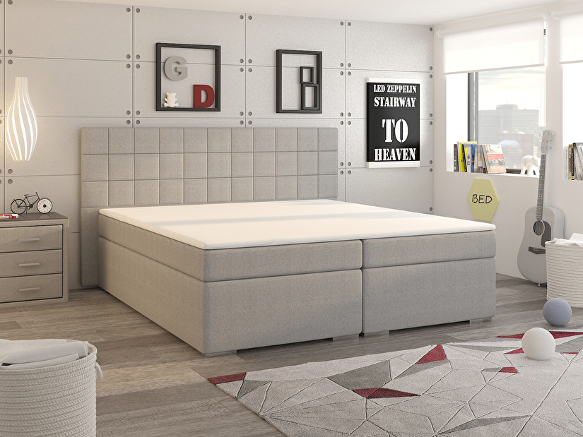 Manželská posteľ Boxspring 160 cm Tulsa (s matracmi)