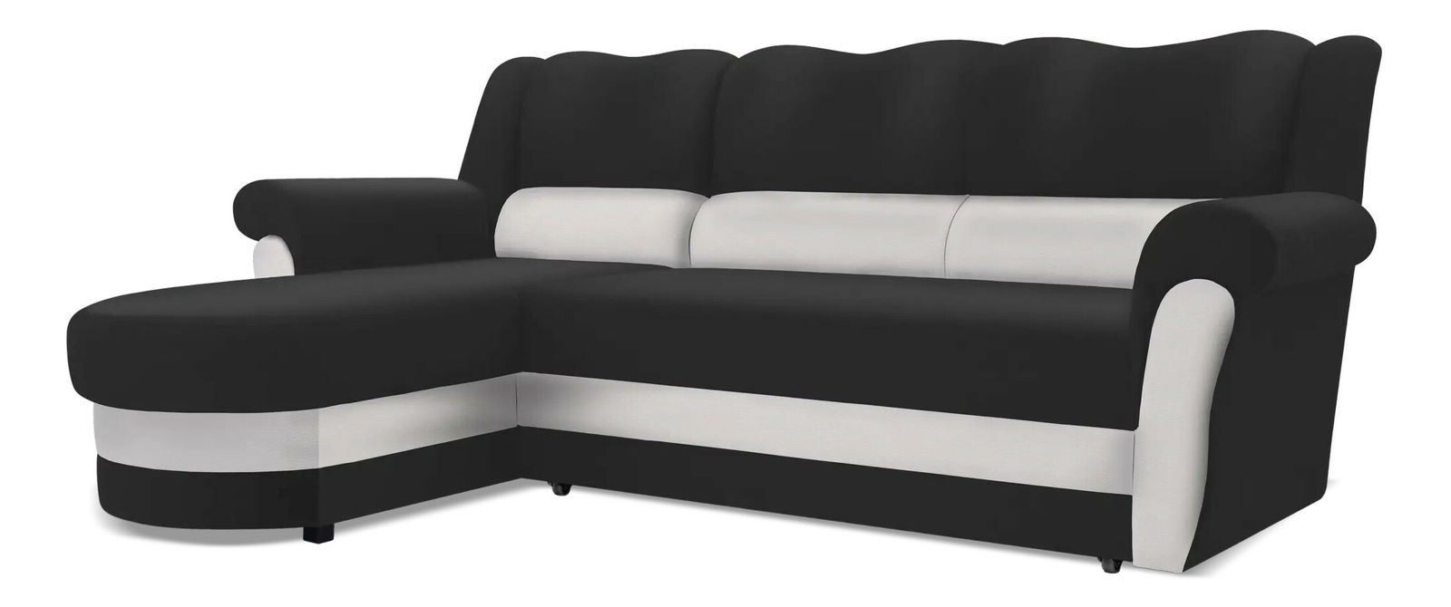 Colțar de grădină Burdur (negru + alb) (S)