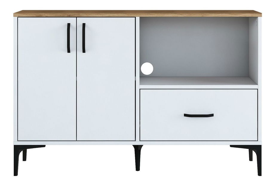 Komoda Jenaretta 161 (biela + orech)