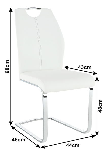 Jedálenská stolička Nesta (biela)