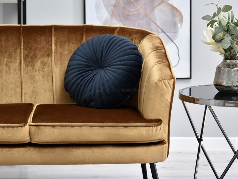 Pohovka Etimee S (zlatá + čierna)