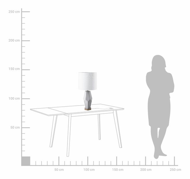 Lampă de masă Oley (alb crem)