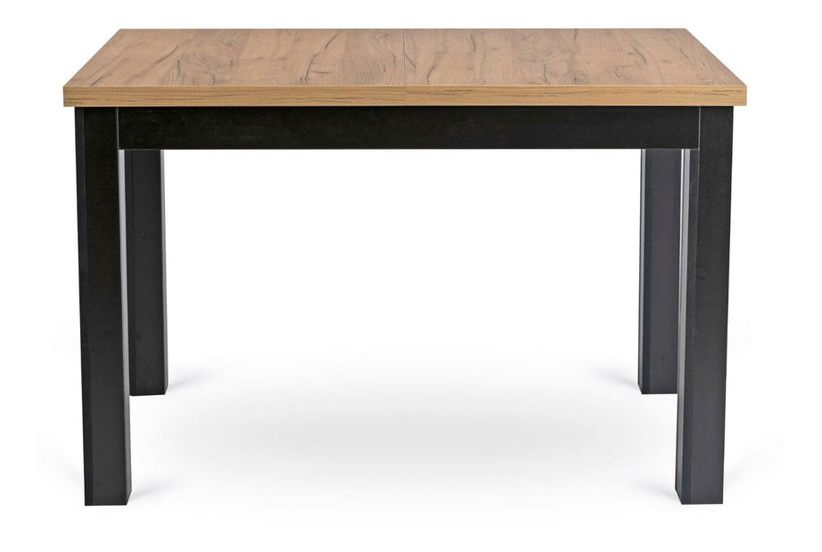 Masă sufragerie extensibilă Seguiremos (stejar craft auriu + negru) (pentru 4-6 persoane)