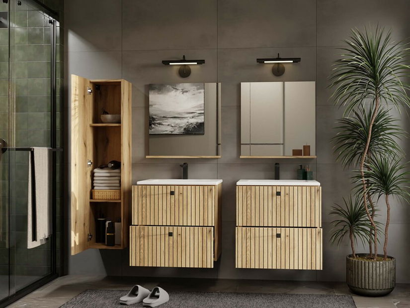 Dulap de baie suspendat Terca 1 (stejar evoke)