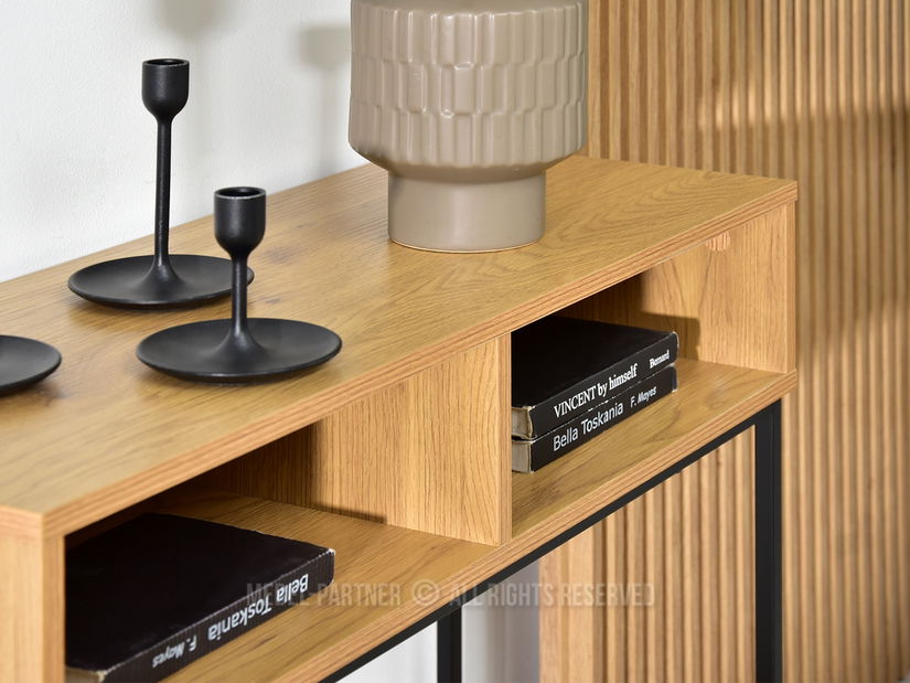 Konzolni stolić Frey (hrast + crna)