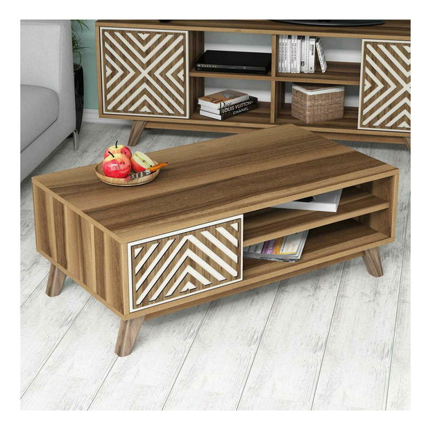 Stolić za kavu Ivonne (orah + krem)