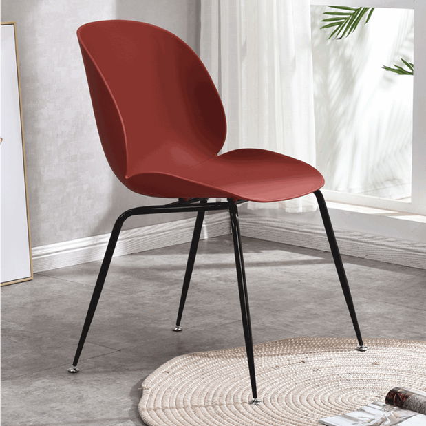 Scaun de sufragerie Ikaite (bordo + negru)