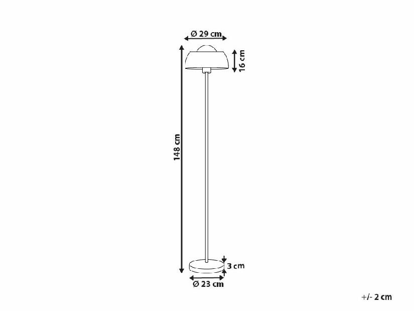 Lampă de podea Severn (Negru + Auriu) 