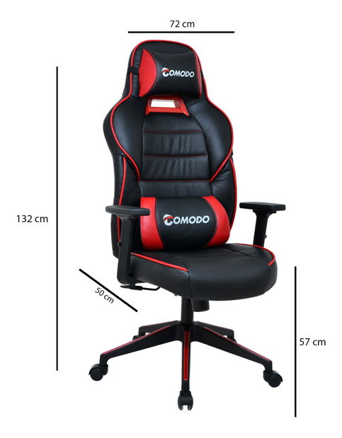 Irodai gamer szék Nobute (piros + fekete) 