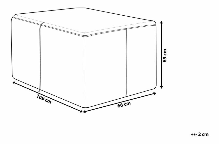 Husă mobilier de grădină HALDI (169 cm) (nilon) (gri)