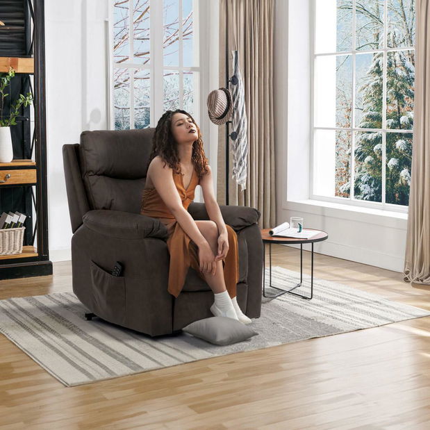 Polohovacie kreslo Turbia (hnedá)