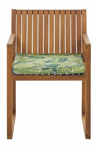 Set pentru grădină SASAN (maro deschis) (perne verzi) (pentru 8 persoane)