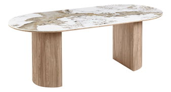 Étkezőasztal Alomeria 5 (fehér + barna)