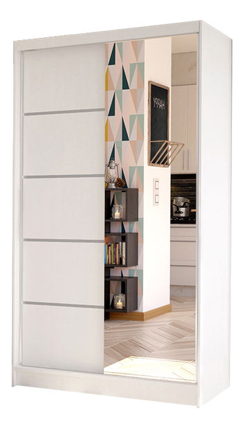 Šatníková skriňa Delana III (biela)