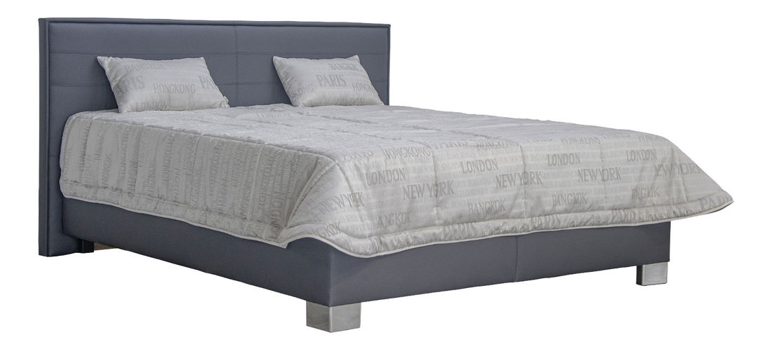 Franciaágy 160 cm Grand (szürke) (ágyráccsal és Riana matraccal)