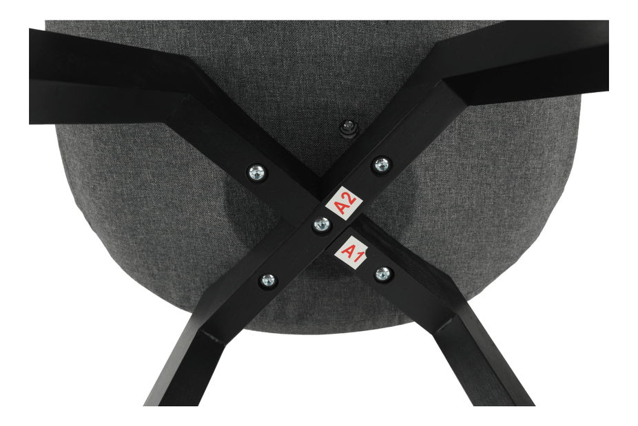 Scaun de sufragerie Larino (gri închis)