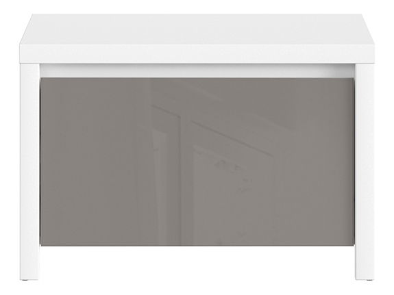 Botník (skrinka na topánky) BRW Kaspian SBUT/60 (biela + sivý lesk)