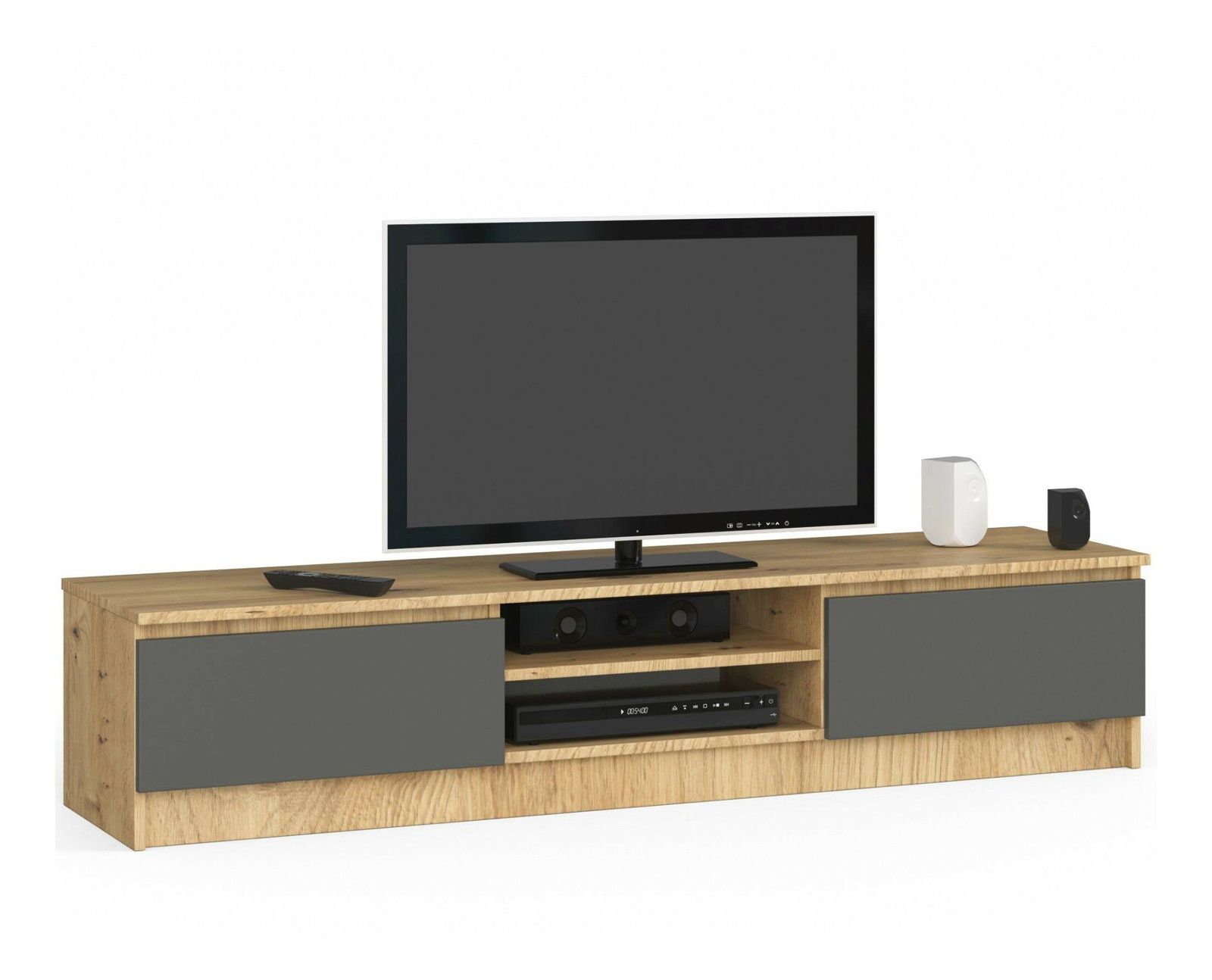 TV asztal Katalina (artisan tölgy + szürke)