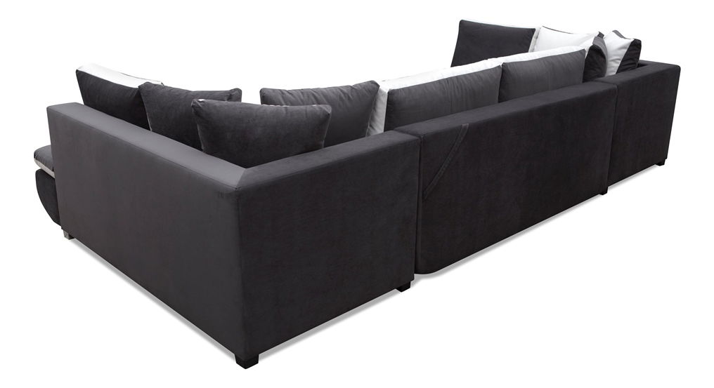 Rohová sedačka v tvare U Arleen U (tmavomodrá)