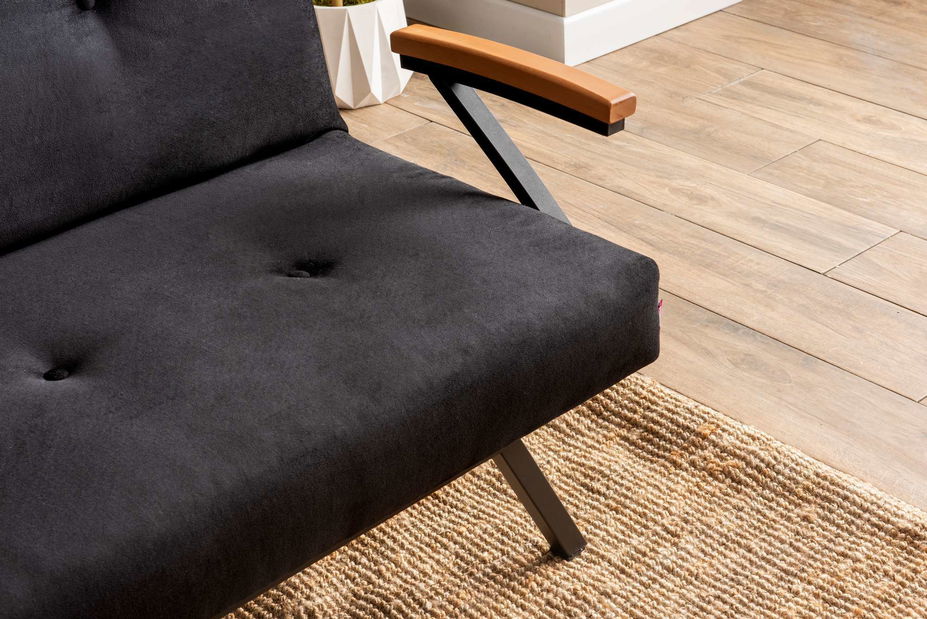 Rozkladacia pohovka Zvia (čierna)