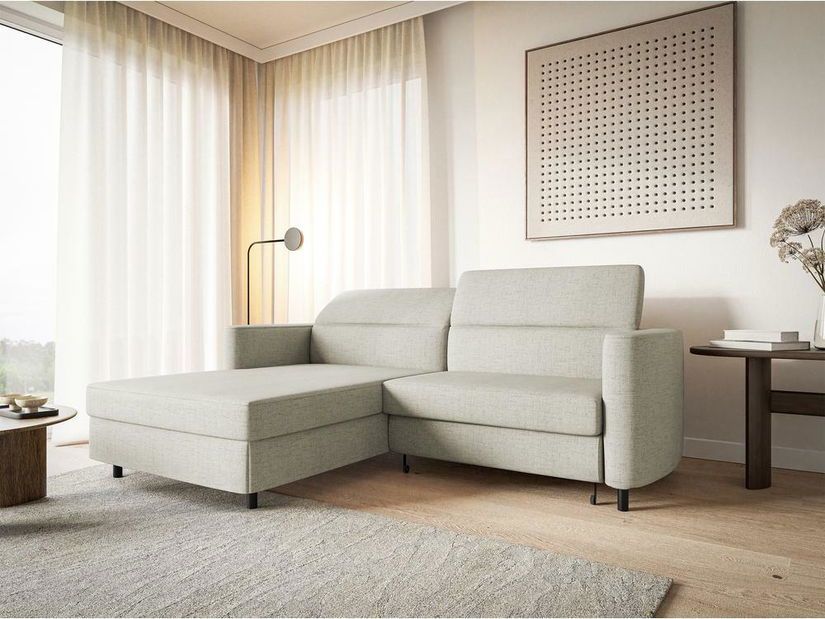 Kutna garnitura Buchu (L) (krem + crna)