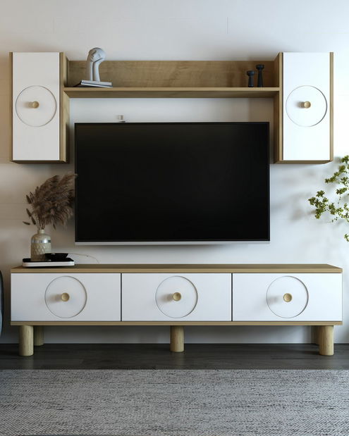 Nappali fal Dentialo (tölgy + fehér)