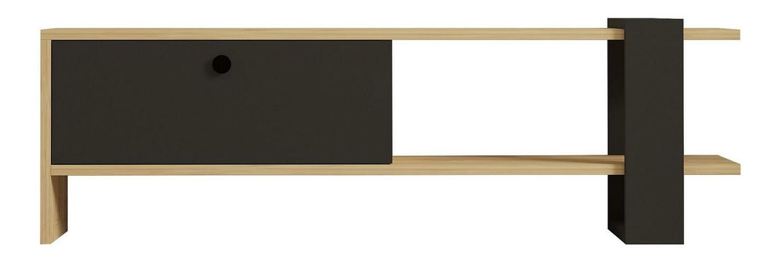 TV asztal/szekrény Dutudo (antracit + tölgy) 