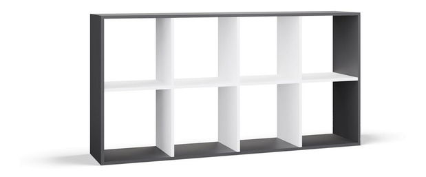Regál Metros 4 (antracit + biela)