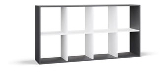 Regál Metros 4 (antracit + biela)